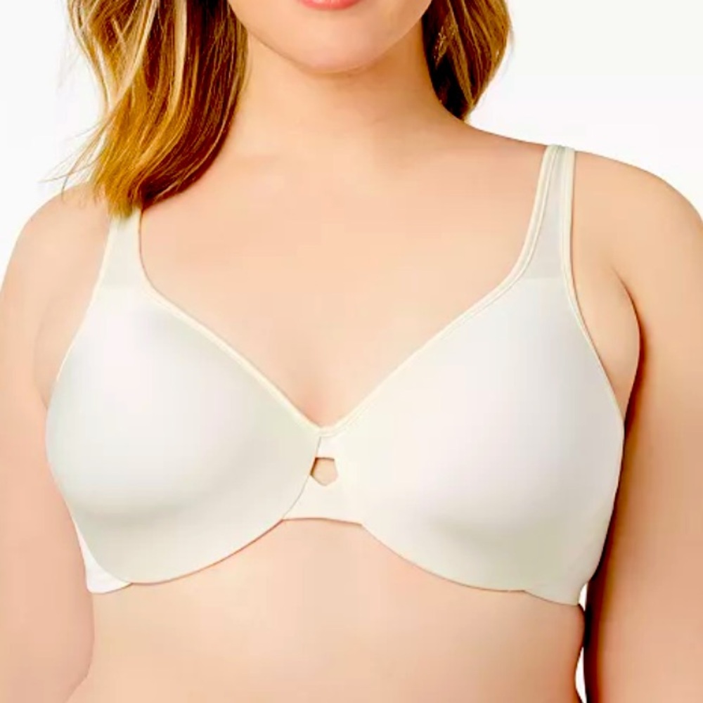 Lilyette by Bali NWT Plunge Into Comfort Minimizer Bra in Ivory
